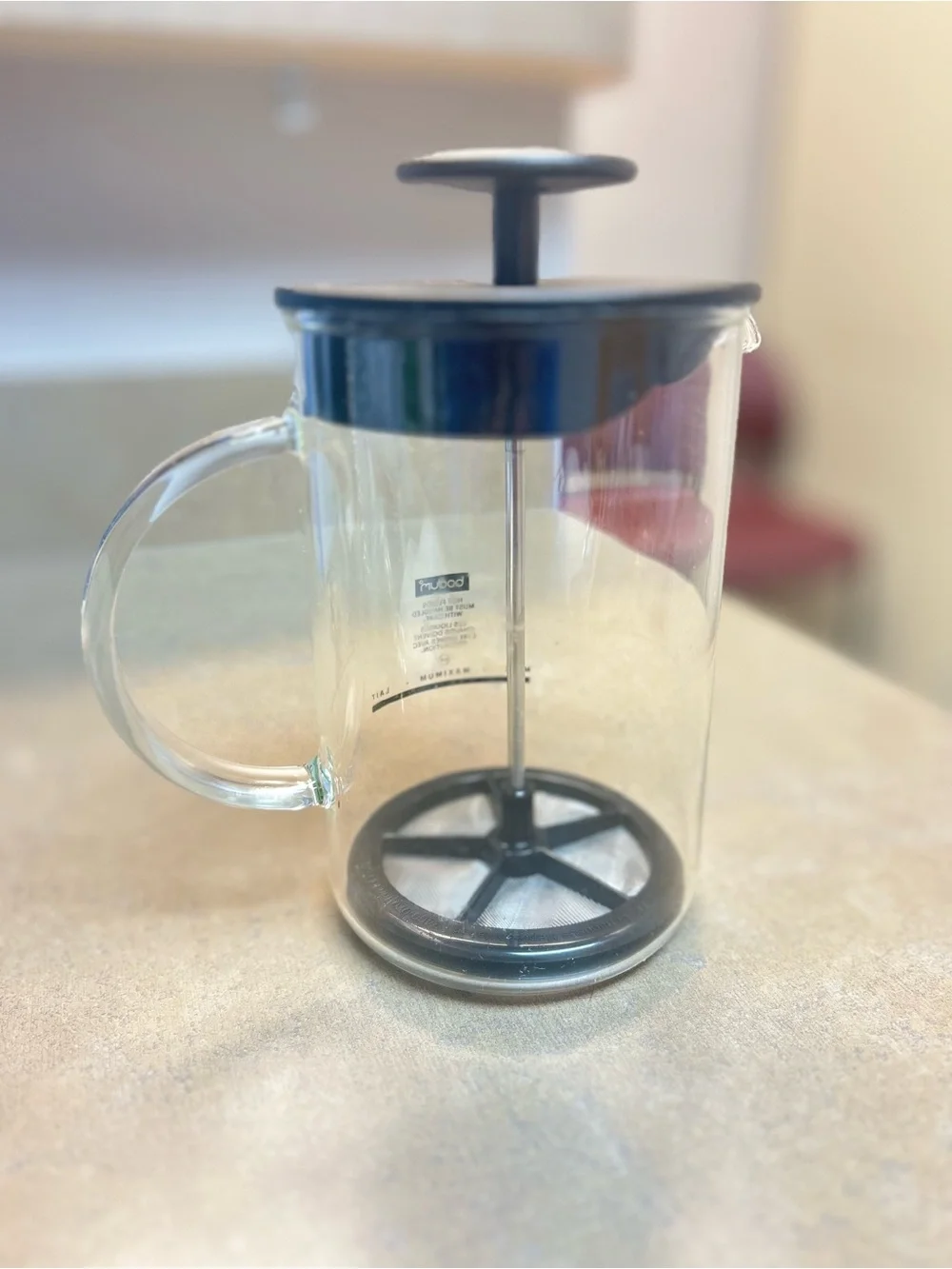Bodum Clear Glass Carafe & Handle French Press with Black Accents